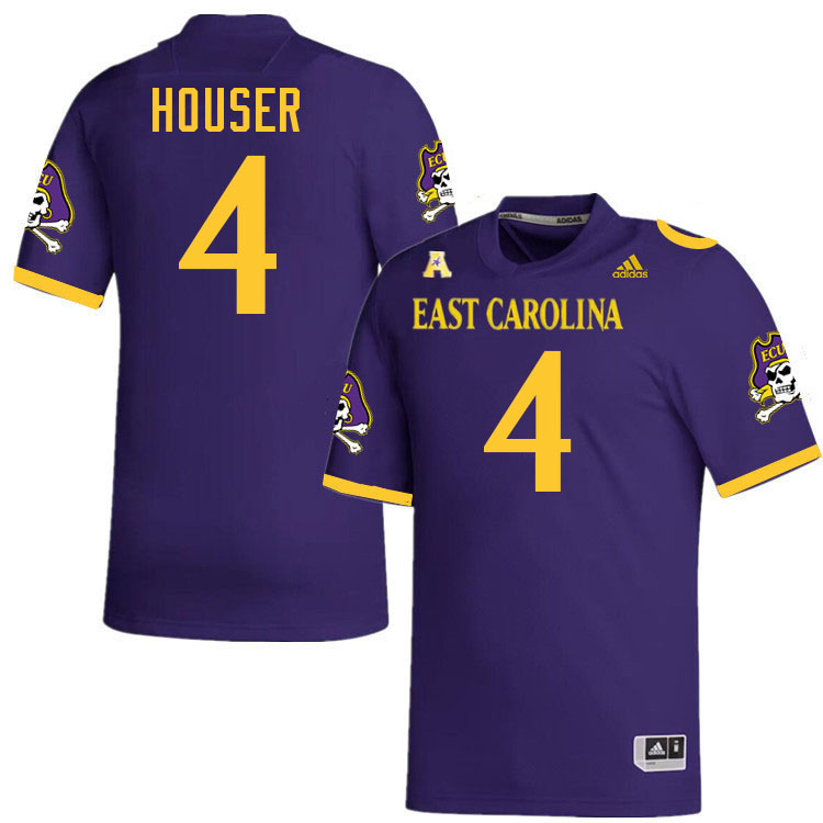 East Carolina Pirates #4 Katin Houser College Football Jerseys,Uniforms-Purple